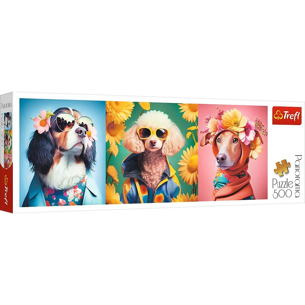 PUZZLE 500 PIECES FASHION SHOW DOG EDITION PANORAMA TREFL 29517 TR TREFL